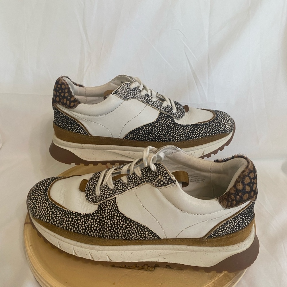 Madewell Kickoff Sneaker (Women), leather, calf hair, Size 10